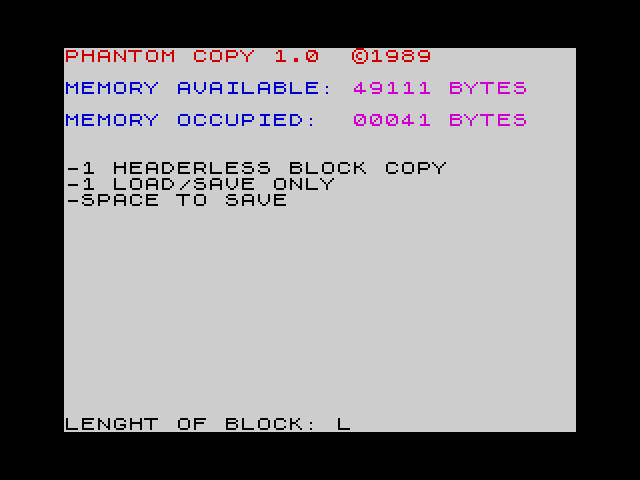 Phantom Copy 1.0 image, screenshot or loading screen