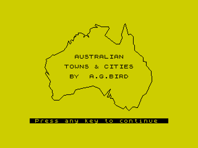 Australian Towns & Cities image, screenshot or loading screen