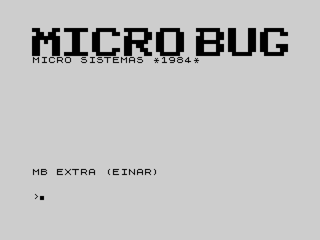 MICRO BUG EXTRA image, screenshot or loading screen
