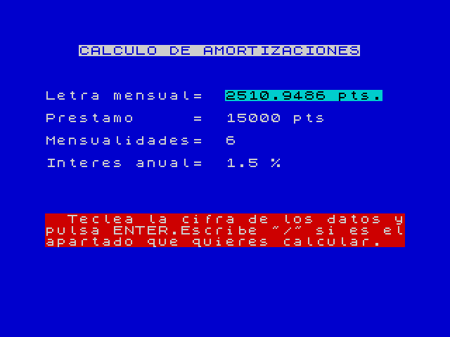 Calculo de Amortizaciones image, screenshot or loading screen