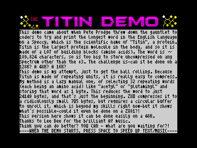 The Titin Demo image, screenshot or loading screen
