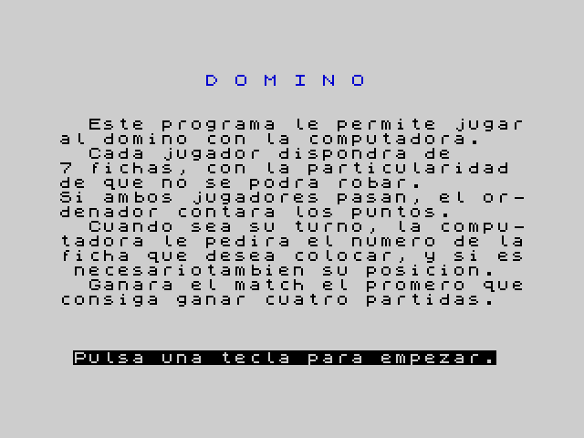 Dominó image, screenshot or loading screen