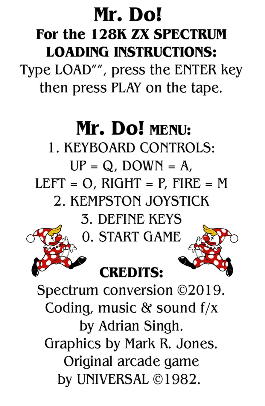 Mr Do! at Spectrum Computing - Sinclair ZX Spectrum games 
