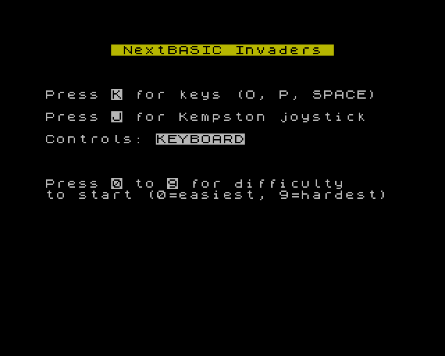 BASIC Invaders image, screenshot or loading screen