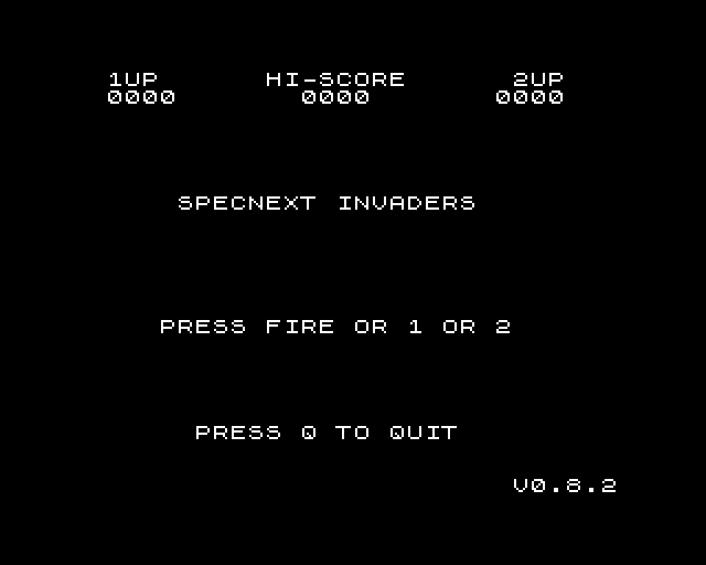SpecNEXT Invaders image, screenshot or loading screen