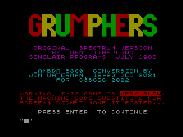 [CSSCGC] Grumphers image, screenshot or loading screen