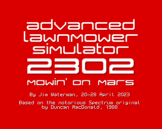 [CSSCGC] Advanced Lawnmower Simulator 2302: Mowin' On Mars image, screenshot or loading screen