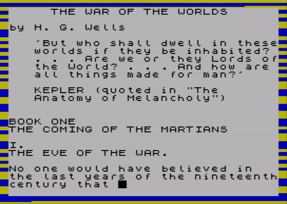 The War of the Worlds: A Dynamic Tape Loader for Fast Readers image, screenshot or loading screen
