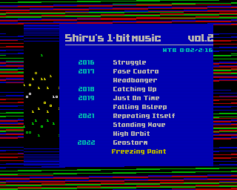 Shiru's 1-Bit Music Compilation Vol.2 image, screenshot or loading screen